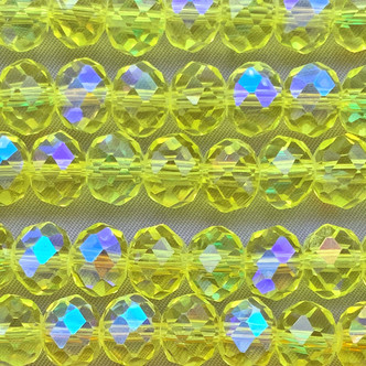 Limoncello Starlight 10x8mm Faceted Rondelle Chinese Crystal Glass Beads Per Strand