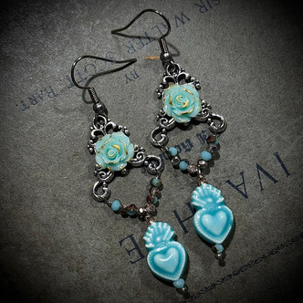 Shabby Valentine Earrings DIY Jewelry Making Mini Kit