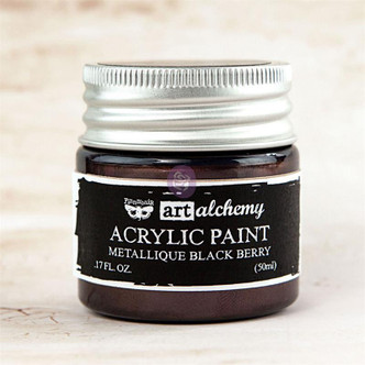 Prima Acrylic Paint Finnabair Art Alchemy Metallique Blackberry Per 1.7oz Jar