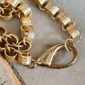 Golden Crown Necklace Hamilton Gold Chain Artisan Made 32" Per Pc