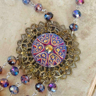 Purple Majesty Necklace Artisan Made 22" Per Pc