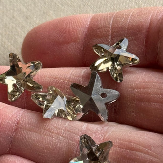 14x6mm Starfish Crystal Glass Prism Charms Jonquil Satin Q20 Per Pkg