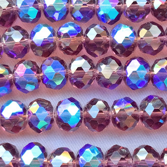 Burgundy Starlight 10x8mm Faceted Rondelle Chinese Crystal Glass Beads Per Strand