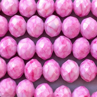 Pink Patina Luster 10x8mm Faceted Rondelle Chinese Crystal Glass Beads Per Strand