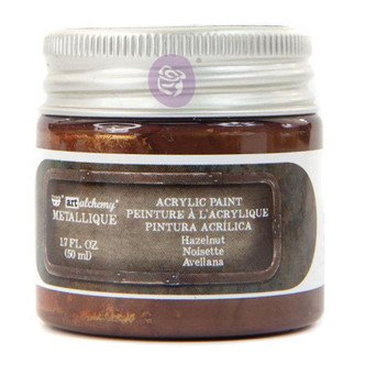 Prima Acrylic Paint Finnabair Art Alchemy Metallique Hazelnut Per 1.7oz Jar