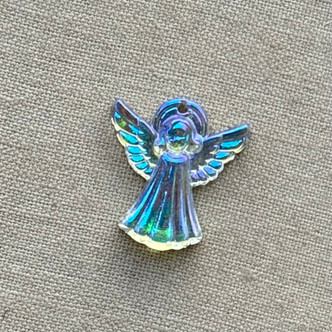 14x13mm Angel Prism Charms German Glass Bright AB Per Pair