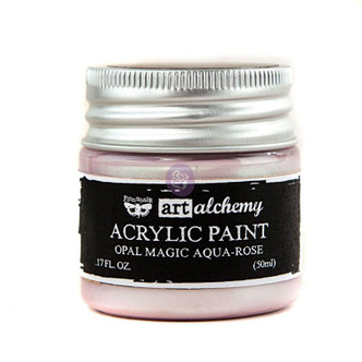 Prima Acrylic Paint Finnabair Art Alchemy Opal Magic Aqua Rose Per 1.7oz Jar