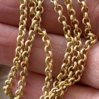 3.5mm Rolo Chain Soldered Satin Hamilton Gold Per Foot