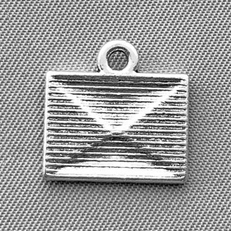 Letter Envelope Charms 14mm Antique Silver Plated Alloy Q6 Per Pkg