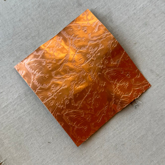 3x3 Inch Textured Sheet Metal Solid Copper Moth Wings 28ga Per Piece
