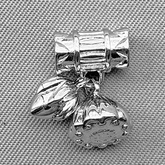 Lotus Flower Pod Charm 15x9mm Bails Antique Silver Plated Alloy Q2 Per Pkg