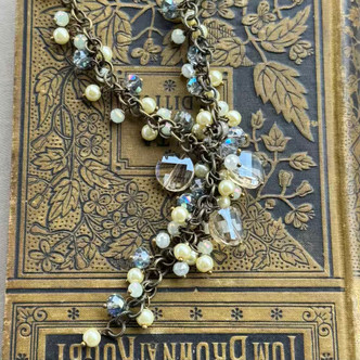 Buttercup Brass Waterfall Chain Necklace Artisan Made Per Pc