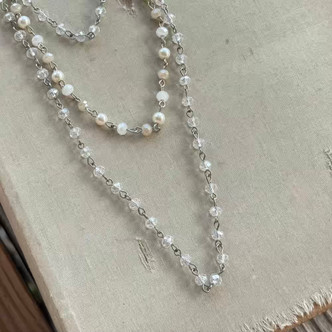 Pretty Lady Necklace Multi Strand Antique Silver Artisan Made Per Pc