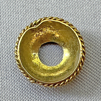 Roped Disc 11mm Bead Caps Solid Brass Q16 Per Pkg
