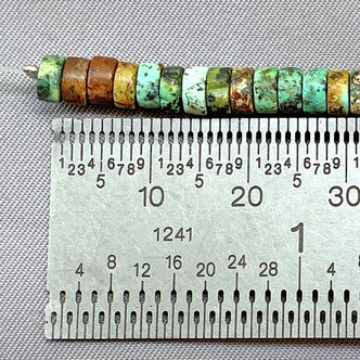 4x2mm African Turquoise Heishi Beads Semi Precious Stones Per Strand