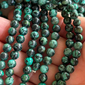 6mm African Turquoise Round Beads Dyed Semi Precious Stones Per Strand