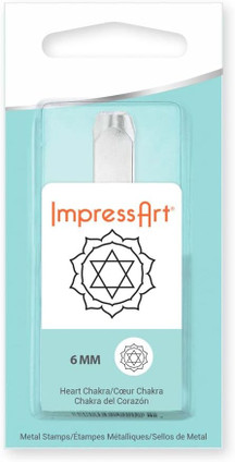 6mm Heart Chakra Design Metal Stamp ImpressArt Letter Punch Per Pc