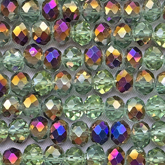 Byzantium Forest 6x4mm Rondelle Chinese Crystal Glass Beads Per Strand