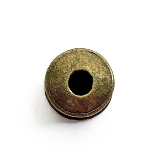 Textured Bullet Bead Caps 10x12mm Antique Brass Plated Alloy Q20 Per Pkg