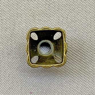 Medium Square 8mm Bead Caps Antique Brass Plated Alloy Q100 Per Pkg