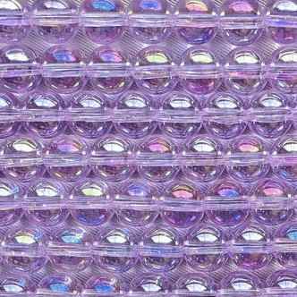 Iridescent Alexandrite AB 8mm Round Glass Beads Per Strand
