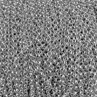 Tiny Round Rolo 2.5mm Platinum Plated Iron Chain Per Foot