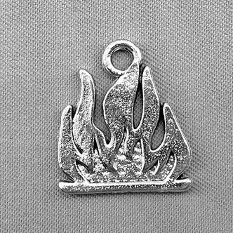 Camping Fire Campfire Charms 18x16mm Antique Silver Plated Alloy Q6 Per Pkg