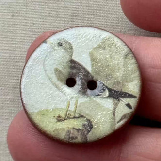 27mm Bird Button Terracotta Ceramic Seagull Q1 Per Pc