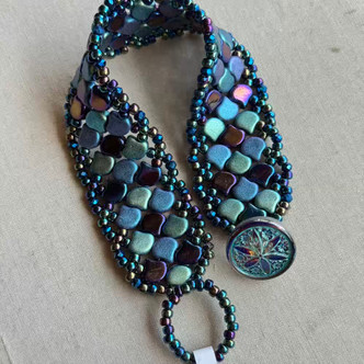 Nebula Ginko Vibes Woven Treasures Seed Beaded Bracelet Artisan Made Per Pc