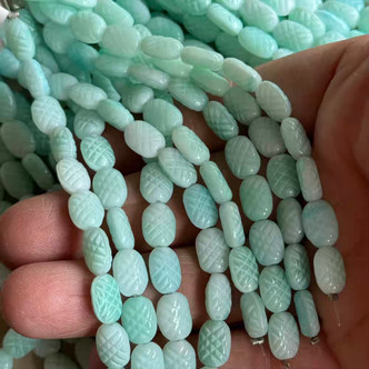 10x7mm Pineapple Czech Glass Beads Fancy Rectangle Turquoise Ombre Q12 Per Strand
