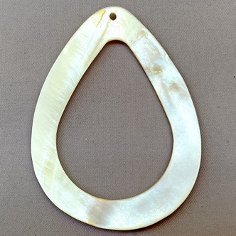 Cream Teardrop Frame 75x55mm Freshwater Pearl Pendants Q2 Per Pkg