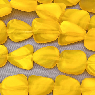 Mango Small Flat Nugget 13-16mm Sea Glass Beads Per Strand
