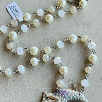 My Birthstone is a Seashell Mermaid Necklace Handmade in the USA Per Pc