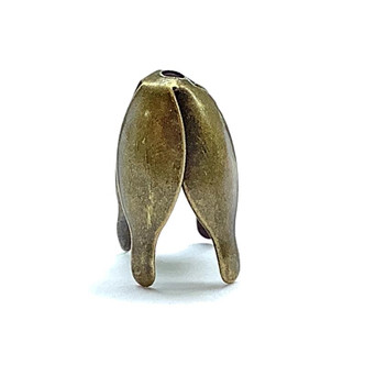 Smooth Flower Petal Cone Bead Caps 12x10mm Antique Brass Plated Iron Q100 Per Pkg