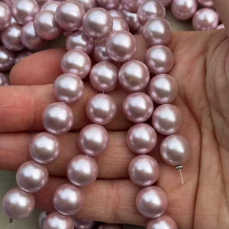 12mm Shell Pearl Beads Lavender Round 15Pcs Per Strand