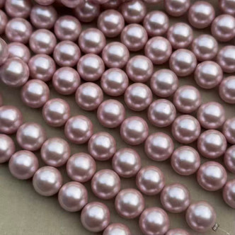 12mm Shell Pearl Beads Lavender Round 15Pcs Per Strand