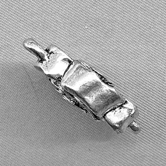 Thick Heavy Rose Flower 2 Loop Links 27x20mm Antique Silver Plated Alloy Q10 Per Pkg