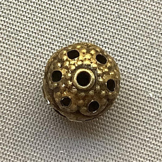 Crystal Rhinestone Round Filigree Ball Beads 8mm Antique Brass Plated Alloy Q20 Per Pkg