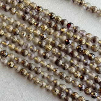 6mm Druk Czech Glass Round Beads Gilded Pecan 30Pcs Per Strand 6mm Druk Czech Glass Round Beads Gilded Pecan 30Pcs Per Strand