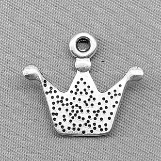 Princess Crown Fairy Tale Charms 16x18mm Antique Silver Plated Alloy Q6 Per Pkg