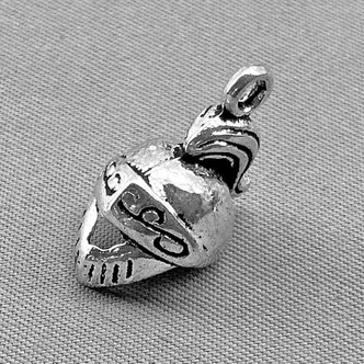 Knight's Helmet Fairy Tale Charms 17x10mm Antique Silver Plated Alloy Q6 Per Pkg