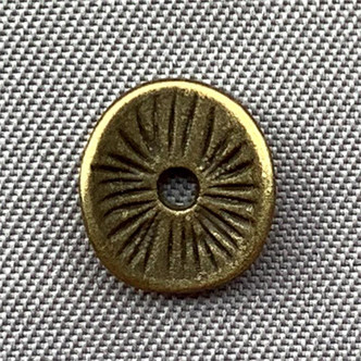 Wavy Oval Spacer Beads 10x9mm Antique Brass Plated Alloy Q50 Per Pkg