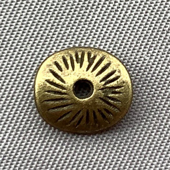 Wavy Oval Spacer Beads 10x9mm Antique Brass Plated Alloy Q50 Per Pkg
