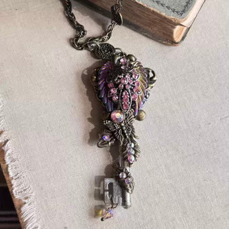 Take Flight Garden Key Necklace Chain Artisan Made Per Pc
