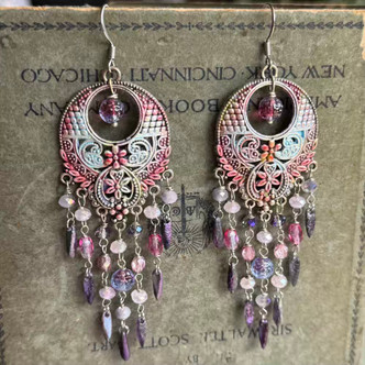 Fairy Princess Chandelier Earrings Patina Artisan Made in the USA Per Pair