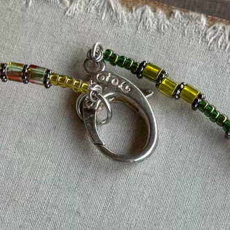 Take Me To The Autumn Memory Wire Necklace Beaded TOHO Artisan Made Per Pc