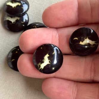 20mm Gold Twilight Unicorn Cabochons Flatback Glass Paper Q10 Per Pkg