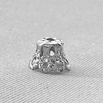 Filigree Cone Bead Caps 6x4.5mm Antique Silver Plated Iron Q100 Per Pkg