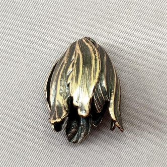 Tulip Cone Tassel Bead Caps 22x16mm Antiqued Brass Q2 Per Pkg