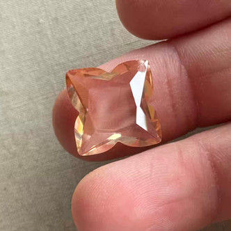21mm Crystal Brandy Cubic Zirconia Micro Faceted Quatrefoil Per Pc